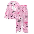 thumbnail image 5 of Halloween Pajamas Women 2 Piece Set Funny Print Long Sleeve Button Sleepwear Comfy Long Pants Relaxed Fit Cute Lounge Sets, 5 of 5