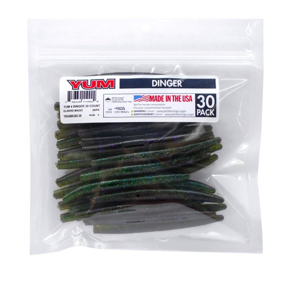 Yum Lures 4" Dinger 30 Count Dingers Elders Magic