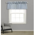 thumbnail image 2 of Aiking 2 Panels of 56" x 14" Picnic Plaid Rod Pocket Window Curtain Valances, Polyester, Gray and White, 2 of 3