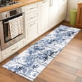 thumbnail image 2 of Watercolor Forest Blue 2'x6' Runner Rugs for Hallway Kitchen Bedside Non Slip Washable, Abstract Art Modern Trees Entryway Rug Runners with Rubber Backing, Long Carpet Runner for Laundry Room, 2 of 8