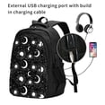 thumbnail image 2 of Cauagu Crescent and Stars Print Travel Laptop with USB Charging Port,Extra Large Backpack College Backpack Business Work Bag Casual Daypack Perfert for Men Women, 2 of 7