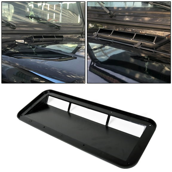 Kojem Hood Scoop Ram Air Cowl  Vent Scoop Ram Air Induction for Jeep CJ Wrangler YJ 1978-1995 Replaces 13307.01