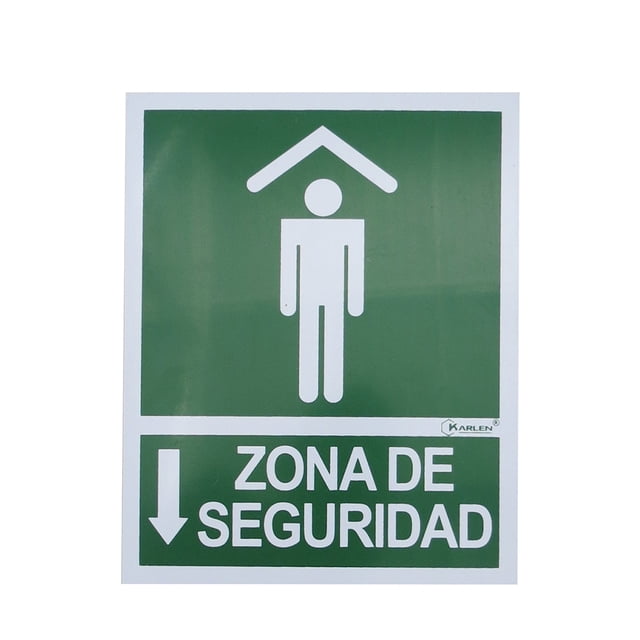 Señal Zona De Seguridad KARLEN 20x25cm
