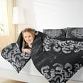 thumbnail image 4 of jejeloiu Gothic Damask Pattern Bedding Comforter Set,Victorian Baroque Twin Comforter Sets,White Black Bedding Set For Adults,Breathable Home Decor Reversible,2 Pieces, 4 of 8