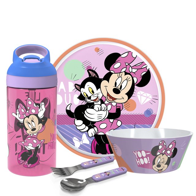 Juego de vajilla Zak Designs Minnie Mouse Plato 20 cm Tazón 15 cm