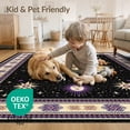 thumbnail image 4 of ODIKA 5'x7' Washable Area Rug Easy Care, Non-Shedding, Pet Friendly, Round Boho Gothic Vintage Southwestern Border Distressed Astrology for Small Living Room, Bedroom, 4 of 7