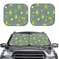 thumbnail image 2 of Kll Cute Yoga Frogs Windshield Sun Shade 2-Piece Foldable Car Front Window Sunshade For Most Sedans Suv Truck- Small, 2 of 7