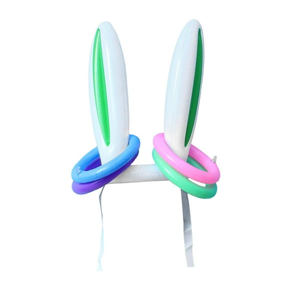 Juego de Lanzamiento de Anillo Macarena Inflable con Orejas de Conejo Verde