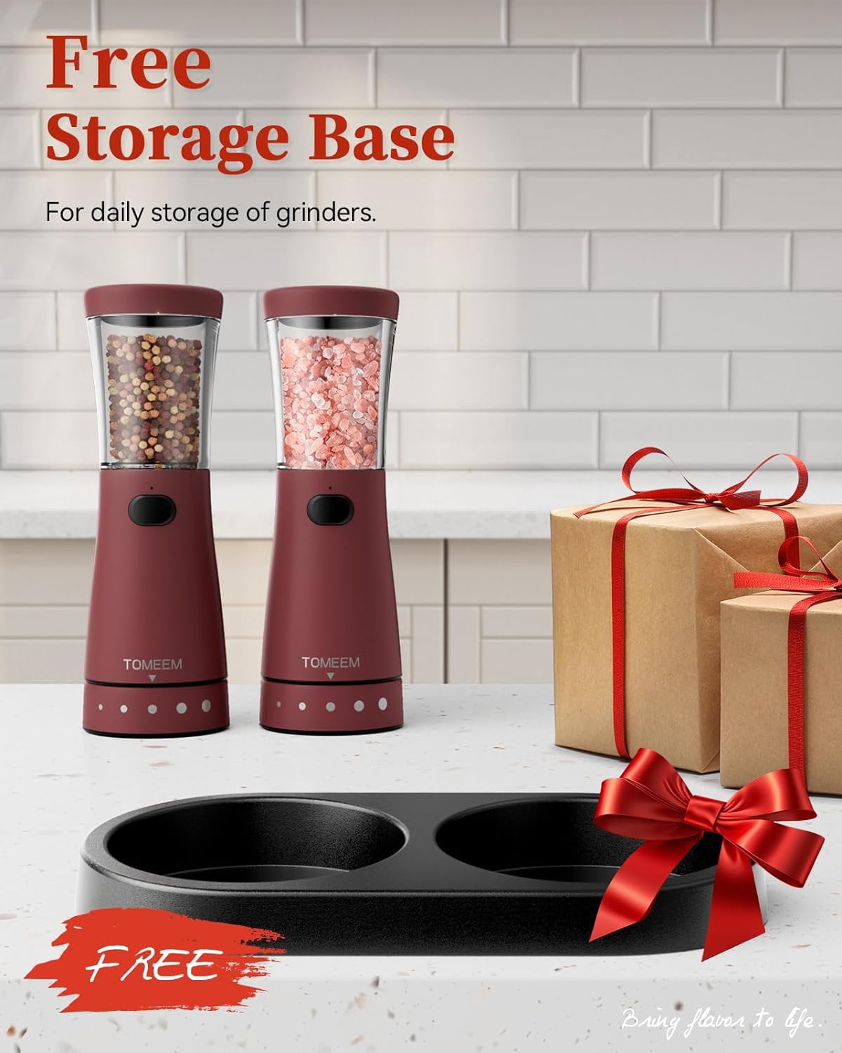 Electric Salt and Peper Grinder Set Rechargeable Automatic Stainless Steel Pepper Grinder Set with 4.5oz Large Capacity, Roseo