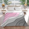 thumbnail image 5 of Pink Gray Beach Coastal Throw Blankets, Abstract Geometric Ocean Waves Soft Fleece Blanket Decorative for Home Sofa Couch Chair Living Bedroom, 40x50 inches,, 5 of 8