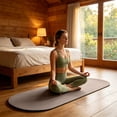 thumbnail image 4 of Solid Color Silica Mud Elliptical Yoga Mat, Non Slip Quiet Shock Absorbing Fitness Floor Mat, Thick Exercise Mat for Yoga Pilates Workout Home Gym Training, 4 of 6
