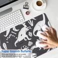 thumbnail image 4 of Long Mouse Pads for Desk,Black and White Dinosaur Pattern Desk Mats on Top Of Desks, Desk Mouse Pad Extra Large with 3mm Non-Slip Base and Stitched Edge for Gaming,Office,Work,Home 31.5"x11.8", 4 of 6