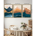 thumbnail image 3 of SHENIFY Set Watercolor Mountain Range Boho Landscape Wall Art 16x24in3pcs Natural Framed Forest Nature Wilderness Farmhouse Rustic Modern Art Decorative for Living Room Bedroom, 3 of 5