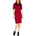 thumbnail image 1 of Trina Turk Vestido de vaina sólida para mujer, rojo, 6, 1 of 1