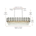 thumbnail image 2 of Elegant Lighting Willow 47 Inch Rectangular Chandelier In Chrome, 2 of 8