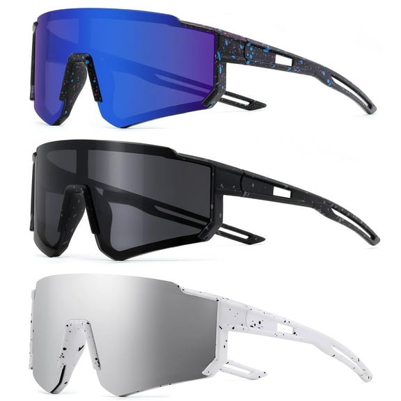 SMAIKY 3PACK Kids Sunglasses Youth Baseball Sunglasses for Boys Girls Age 6-16 Sports UV Protection Goggles