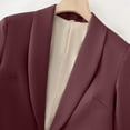 thumbnail image 5 of TKLPEHG Work Blazer for Women 2025 Spring Fall Business Casual Cardigan Blazers Shawl Collar Slim Long Sleeve Suit Jacket (Wine,L), 5 of 5
