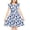 Blue Flower, variant on Arshiner Girls Dress Sweet Casual Flutter Sleeve A-Line Button Down Sundress Casual Midi Dresses