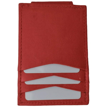 Mens Genuine Leather Money Clip Credit Card Holder Wallet Multiple Colors 1010R (Best Way To Pay Off Credit Card Debt)