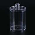 thumbnail image 3 of Plastic Canister Clear Cotton Swab Organizer Storage Case Round Container Makeup Holder Box (Clear), 3 of 5