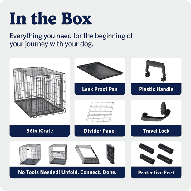 MidWest Homes for Pets 36-nch iCrate Folding Dog Crate with