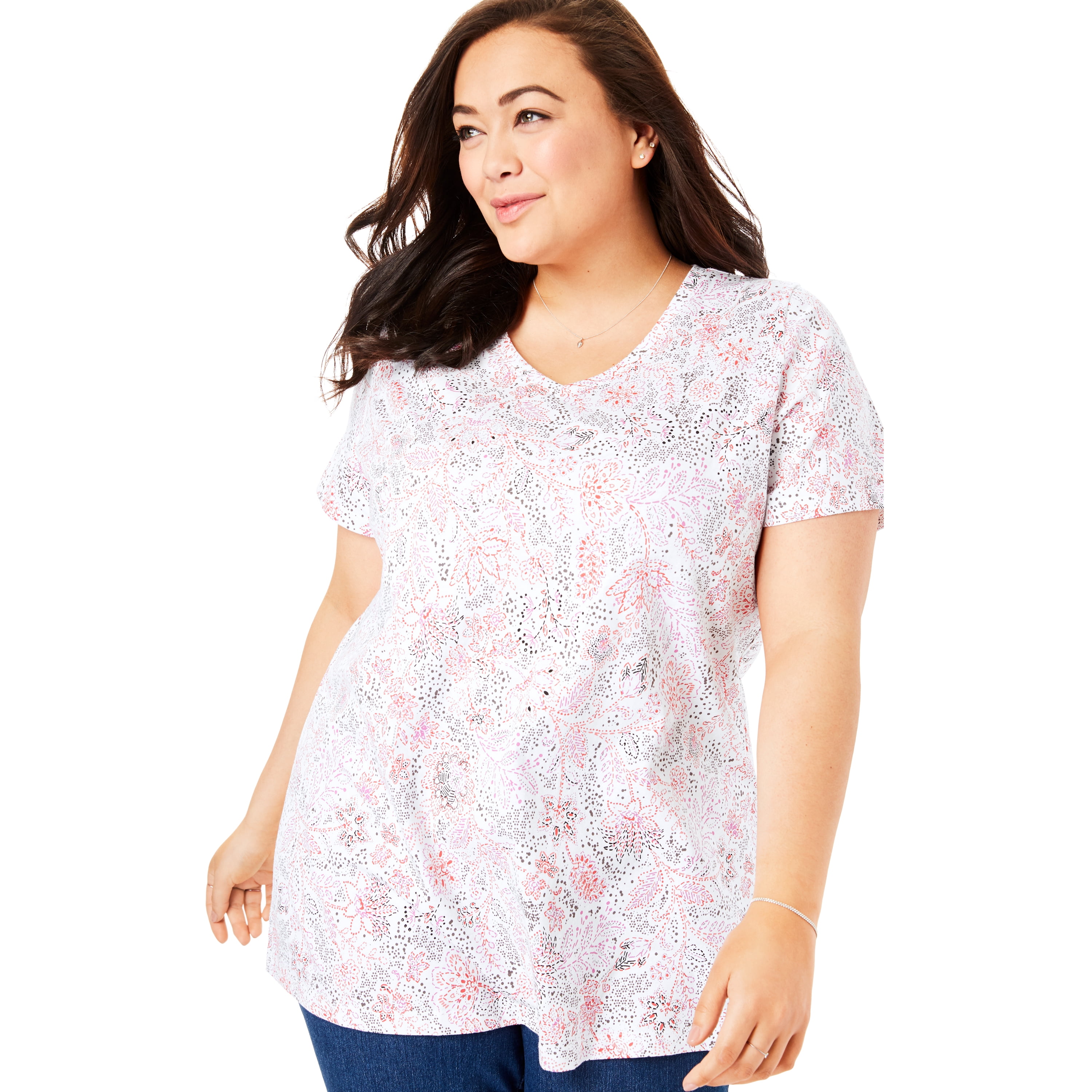 Perfect Printed V-Neck Tee Shirt 