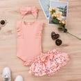 thumbnail image 1 of Vedolay Baby Girl Shorts Sets Girl's Summer 2 Piece Outfits Short Sleeve Tee Top and Biker Shorts Set Tracksuit,Pink 3 Months, 1 of 5