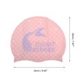 thumbnail image 4 of Gorro de natación impermeable de cola de pez de silicona 1 Pc Rosa Púrpura, 4 of 5