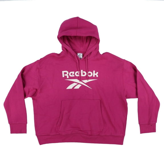 Reebok Women's Plus Size Pullover Hoodie Sweatshirt Comfort Pink 3X/22-24W New