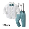 thumbnail image 3 of Minnieouse Ceremonia Evento Niños Camisa de manga larga Conjunto de pantalón general Viajar Senderismo Respetuoso con la piel Niños Tops conjuntos de ropa Azul claro 130cm, 3 of 6