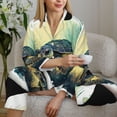 thumbnail image 6 of Bingfone Womens Pajama Sets Watercolor Turtle3 Print,Long Sleeve Loungewear Pajamas Set-Large, 6 of 8