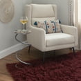 thumbnail image 3 of Nevin Modern Round Spiral Base Drink Table, Silver with Banded Agate Top, 3 of 10