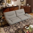 thumbnail image 2 of Lacoo 65"W Convertible Futon Sofa Bed with Five-level Adjustable Armrests,Fabric Light Gray, 2 of 7