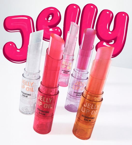 Revolution Jelly Lip Oil Stick, Hydrating with Hyaluronic Acid, Popsicle Peach