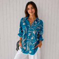 thumbnail image 4 of Women's Long Sleeve Button Down Shirt Printed Casual Blouse, 4 of 5