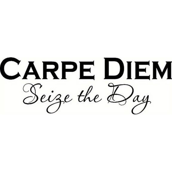 Carpe Diem Seize the Day. Our Inspirational Vinyl Wall Decals / Arts Are Made in the Usa.