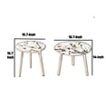 thumbnail image 5 of Set de mesa auxiliar Table Benzara de 40 cm y 50 cm, diseño floral, 5 of 5
