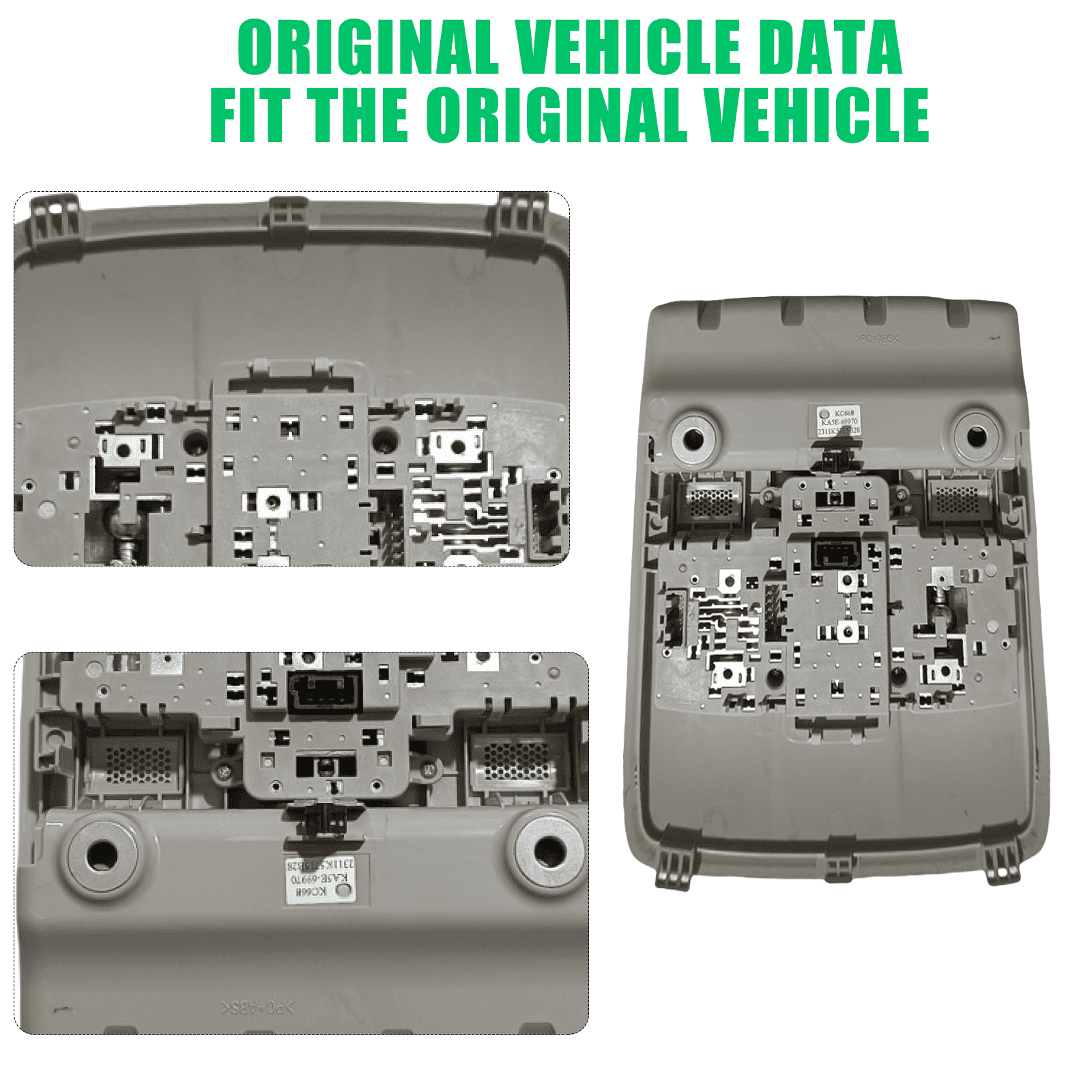 Overhead Console For Mazda 3/6 /CX-5/CX-3/CX-9,OE:KD47-39-970 KA5E-69-970,Interior Ceiling Roof Reading Dome, Map Reading Light With Sunroof Switch-grey