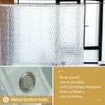 thumbnail image 4 of Ntbay EVA Shower Curtain Liner with 12 Hooks and 3 Weighted Magnets, Heavy Duty Water Repellent Shower Curtain for Bathroom Shower Stall, Mildew/Mold-Resistant, Clear Water Cube, 72"x72", 4 of 9
