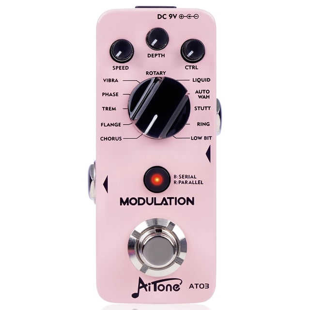 AITONE Modulation Pedal for Electric Guitar with Chorus Flanger Tremolo Phaser Vibrato Multi Digital Guitar Pedals 11 Modulation