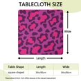 thumbnail image 2 of Pink and Black Of Leopard Print Square Fitted Tablecloth with Elastic Edge,Square Table Cover,Washable Elastic Table Cover for Home Kitchen Party Decor 34"x34", 2 of 6