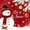 Red3, variant on Nanqianyi Cute Snowman Christmas Holiday Blackout Curtains Set of 2,42x63in Thermal Light Blocking Xmas Grommet Window Drapes