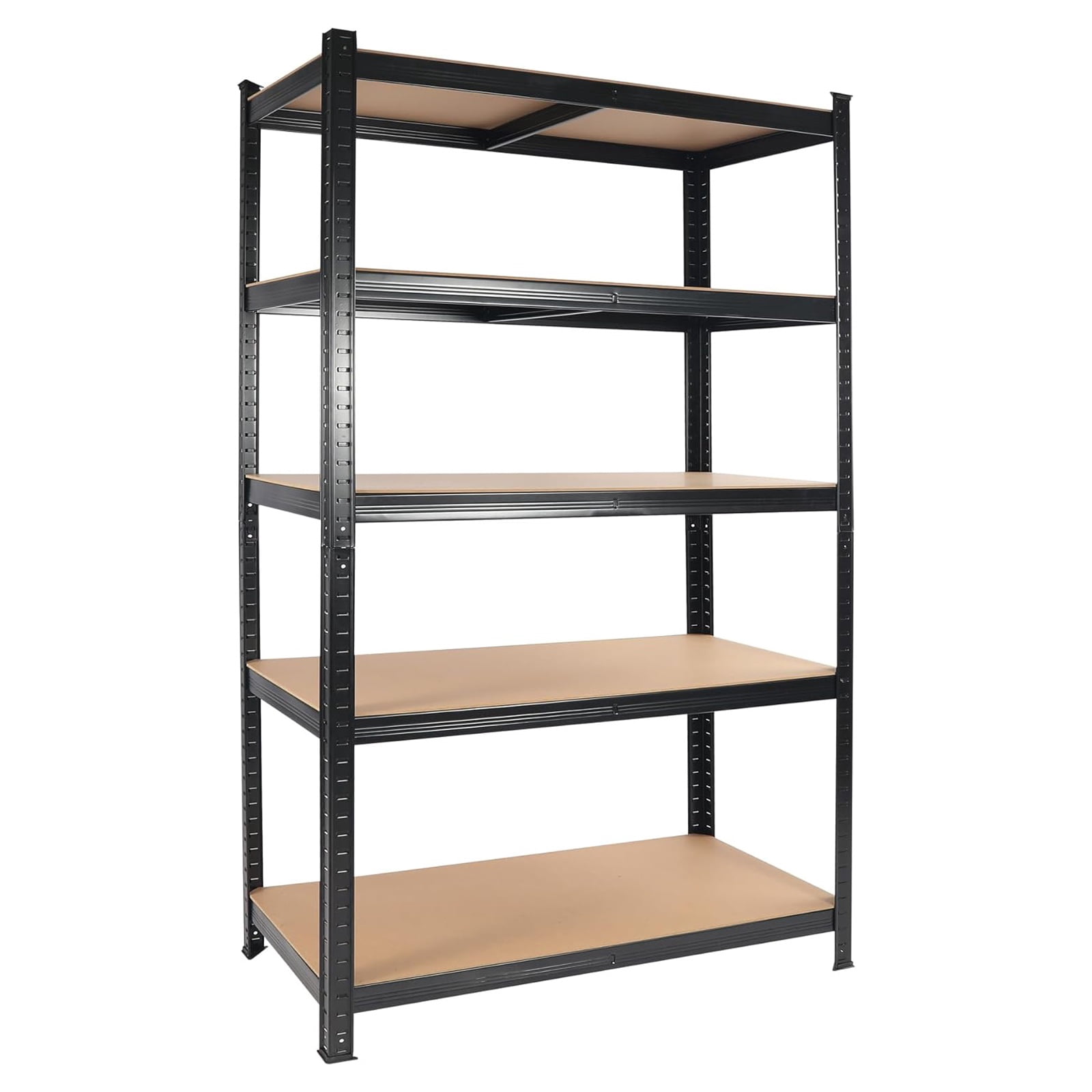 PORKISS Heavy Duty Storage Shelves 5-Tier Adjustable Garage Shelves for Storage 2200LBS, Commercial Industrial Shelving Units for Garage Pantry Kitchen, Black
