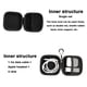 thumbnail image 3 of Paquete de 2 auriculares Auriculares Auriculares Estuche portátil Mini organizador de almacenamiento Caja Contenedor Monedero Monedero para MP3, auriculares Bluetooth Fokelyi 222400-2, 3 of 9