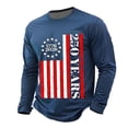 thumbnail image 3 of 250Th Anniversary Usa Sporty Long Sleeve T Shirt Athletic Crew Neck 250Th Mens Graphic Tees Blue XXL, 3 of 6