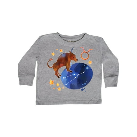 

Inktastic Taurus Constellation Zodiac Sign Illustration Gift Toddler Boy or Toddler Girl Long Sleeve T-Shirt