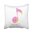 thumbnail image 1 of BOSDECO Pink Audio Musical Note Of Floral Shapes Music Design Original Abstract Sign Color Bright Pillowcase Cover 18x18 inch, 1 of 1