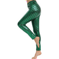 thumbnail image 3 of Women'S Mermaid Legging in Shiny Green Fish Scale Design High Waisted Stretch Pants for Casual and Wear-XXL, 3 of 10