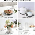 thumbnail image 6 of 8 Inches Trivets for Hot Dishes, 3 Pieces Cotton Trivets Mats for Kitchen, Hot Pads for Countertops and Table, Heat-Resistant Pot Holders for Hot Pots and Pans(Gray, 3pcs), 6 of 6