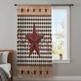 thumbnail image 4 of Red Texas Star Farmhouse Sheer Curtains 108 Inches Extra Long, Black Plaid Berry Country Light Filering Curtains, Privacy Drapes Simi Floor to Veiling Curtain for Living Room Bedroom Window Treatment, 4 of 9